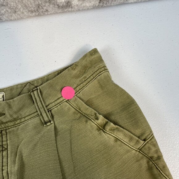 Free People Utility Pants Women's Size 26 Green Cotton Casual Comfort - Picture 11 of 13